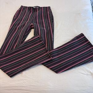 ROCK & ROLL DENIM Bargain Bell Pull On Flare Striped Jeans Hippie Boho 28" x 36"